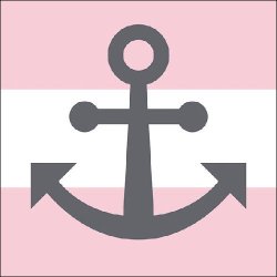  Servietten Anchor Away pink 33x33, 20 Stück