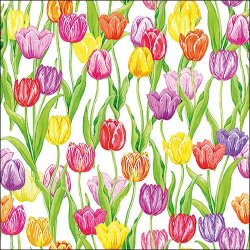  Servietten Magic Tulips 33x33, 20 Stück