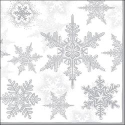  Servietten Snow Crystals Silver FSC Mix 33x33, 20 Stück