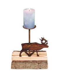  Weihnachtlicher Kerzenständer Elch braun-rost 0746-11
