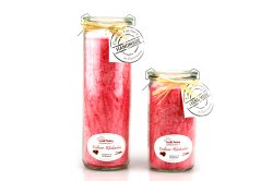 Mini-Jumbo Duftkerze im Weckglas, Erdbeer-Rhabarber, 307024
