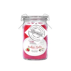 Candle Factory Baby-Jumbo Duftkerze im Weckglas, Erdbeer-Kaffee, 308-133