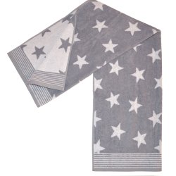 Handtuch STARS grau, 50x100cm