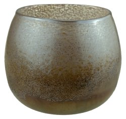 Vase Deno von Exner aus Glas, perlmutt 14,6x12cm