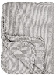 Quilt, 0788-16, grau/weiss gestreift, 130 x 180 cm