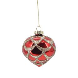 Ornament, glänzend rot, 2124016
