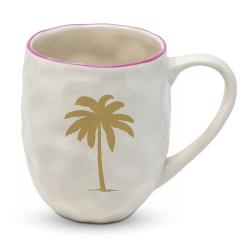 Organic Mug, Henkelbecher,  Palm Fantasy , Palme gold, 603723