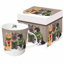 Sweater Cats Trend Mug Becher Katzen im Strickpullover ,  360301426
