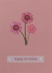 Blumengruss Glückwunschkarte Happy Birthday, 63281