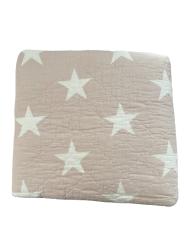 Decke / Quilt rosa mit Sternen